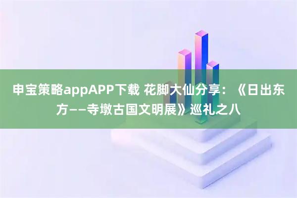 申宝策略appAPP下载 花脚大仙分享：《日出东方——寺墩古国文明展》巡礼之八