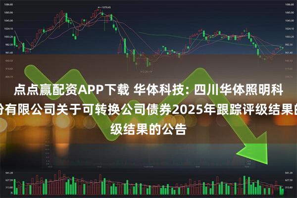 点点赢配资APP下载 华体科技: 四川华体照明科技股份有限公司关于可转换公司债券2025年跟踪评级结果的公告